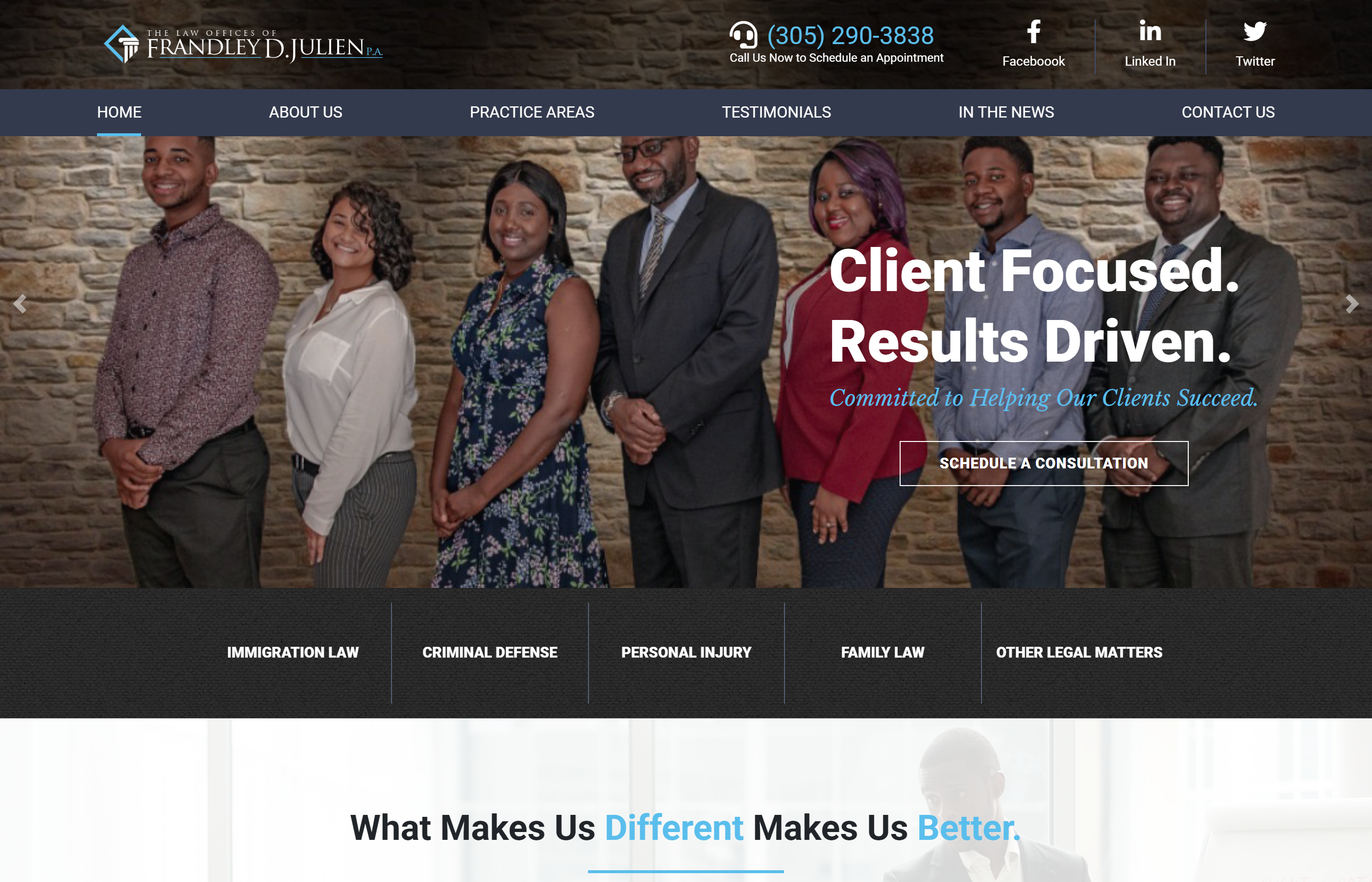 julienlegal.com current homepage